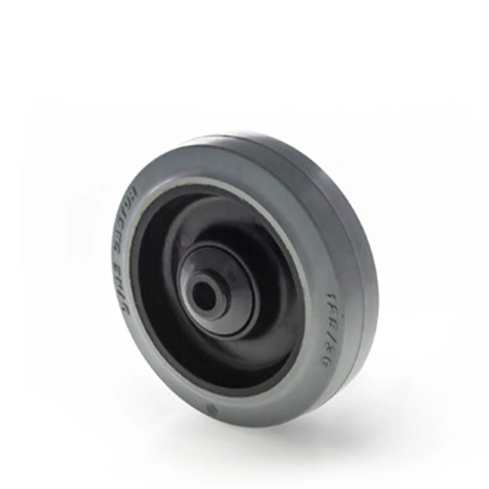 Průmyslové pojezdové kolo/kolečko s elastickou pryží 125 mm, otvor 8 mm, nosnost 250 kg