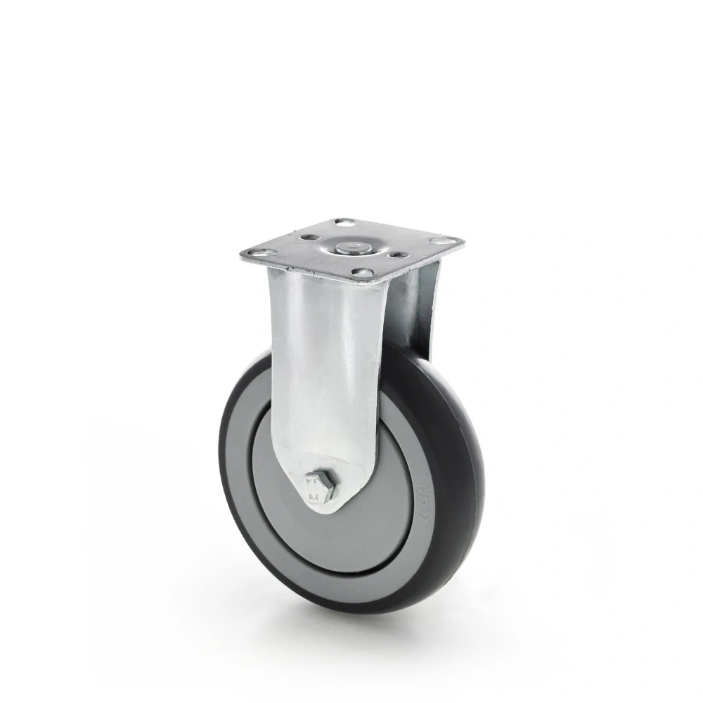 Přístrojová kladka pevná/kolečko pevné 125 mm s deskou, nosnost 100 kg
