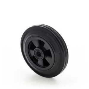 Průmyslové pojezdové kolo/pryžové kolečko 200 mm s plastovým diskem, otvor 20 mm, nosnost 205 kg