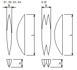 Lodičky na vyspravování BO 68 × 13 × 8 mm