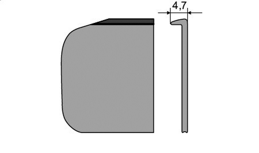 ZOBAL Lišta zakončovací levá 28 mm DUROPAL, 600 mm,hliník