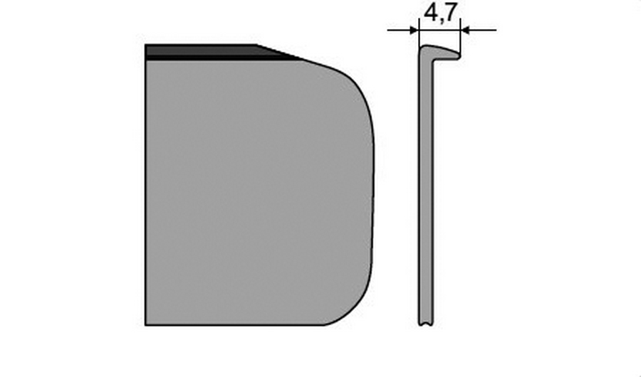 ZOBAL Lišta zakončovací pravá 28 mm DUROPAL, 600 mm, hliník