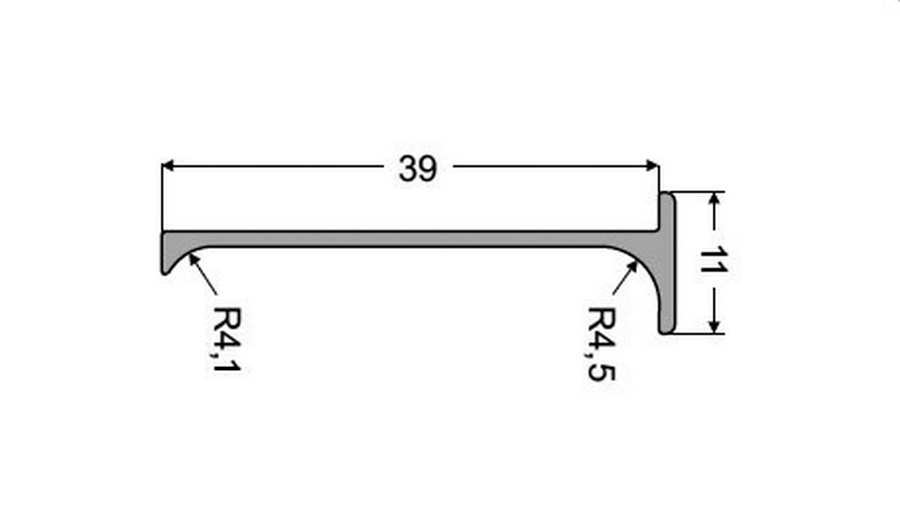 ZOBAL Lišta rohová 38 mm Krono, Quatro,600 mm, hliník