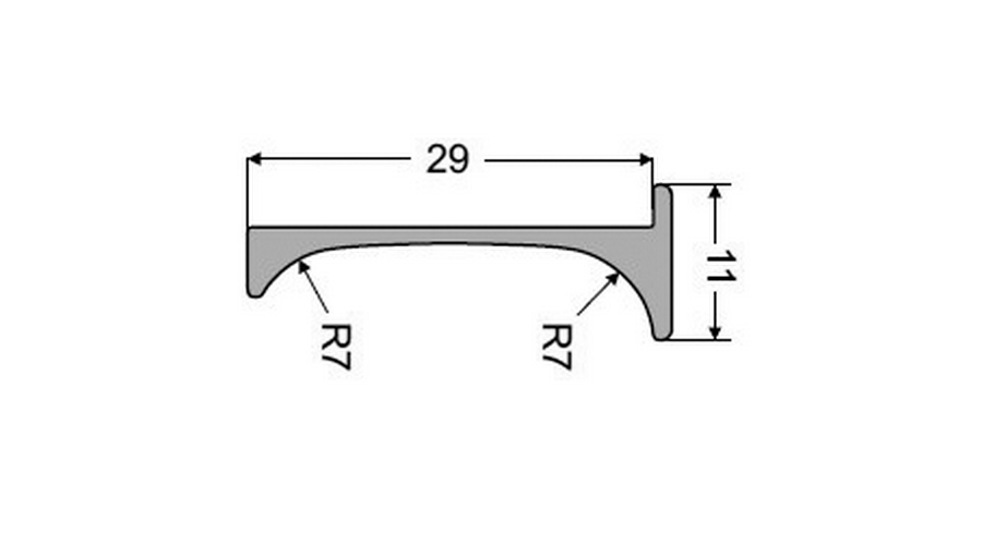 ZOBAL Lišta rohová 28 mm DUROPAL,625 mm, hliník