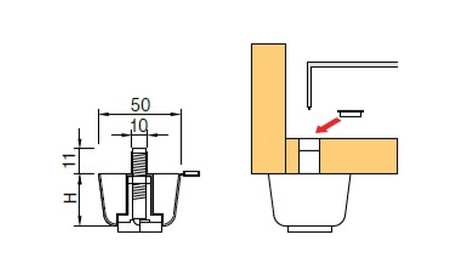 Kluzák stavěcí D50 H17 černý