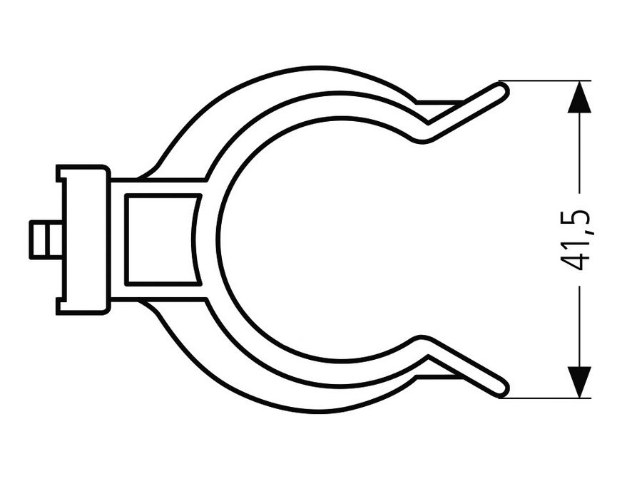 KOOP Klip k soklové nožce pr. 34 mm otočný pro PVC sokl (AXILO, KORREKT)