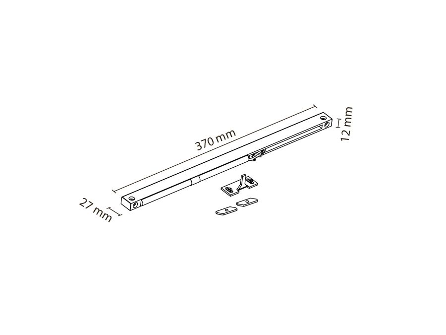 LAGUNA Tlumič dovírání SOLID 1672 do 60 kg/1kř pro horní vedení univerzální, SOLID