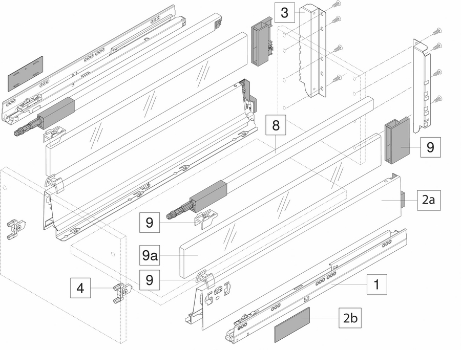 TBX TANDEMBOX antaro 500 C 30 kg bílá – komplet