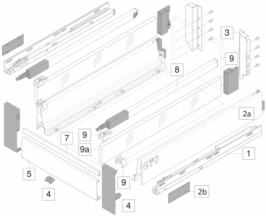TBX TANDEMBOX antaro VNITŘNÍ 500 D 30 kg bílá – komplet