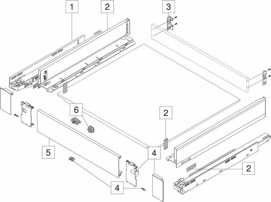 LEGRABOX VNITŘNÍ 500 M 40 kg bílá – komplet