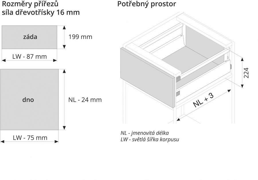 TBX TANDEMBOX antaro 500 D 30 kg šedá – komplet